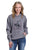 Stetson Womens Lady Bronc Rider Heather Grey Cotton Blend Hoodie