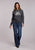 Stetson Womens USA Western Wear Black Cotton Blend Hoodie