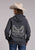 Stetson Womens Full American Eagle Heather Black Poly/Rayon Hoodie