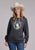 Stetson Womens 1865 Eagle on Branch Heather Black Poly/Rayon Hoodie