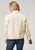 Stetson Womens Floral Embroidered Cream 100% Cotton Cotton Jacket