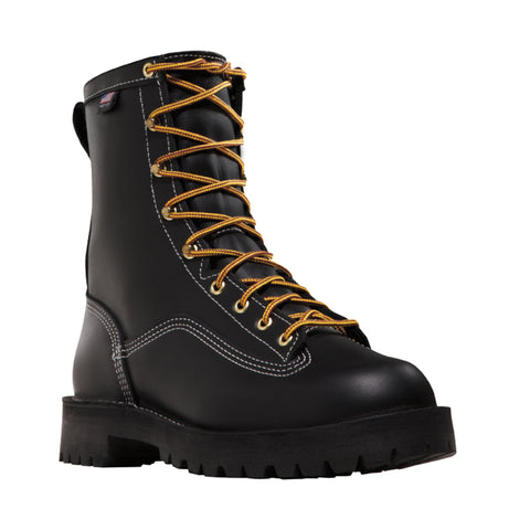 Danner Super Rain Forest 8in Mens Black Leather GTX Work Boots 11500