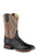 Stetson Mens Cole Black Leather Cowboy Boots
