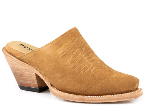 Stetson Womens Reed Tan Suede Mules Shoes