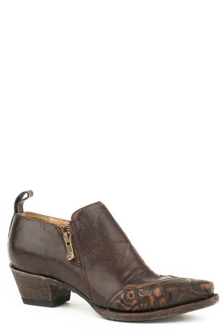 Stetson Womens Phoebe Brown Leather Ankle Boots