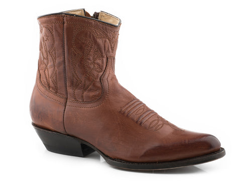 Stetson Womens Annika Brown Leather Cowboy Boots