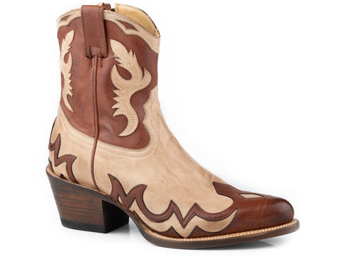 Stetson Womens Sasha Brown Leather Cowboy Boots
