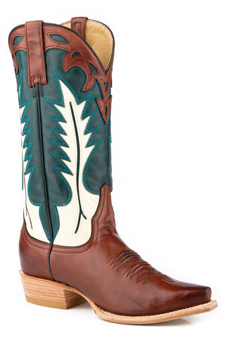 Stetson Womens Dani Brown Leather Cowboy Boots