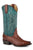 Stetson Womens Freya Brown/Turquoise Leather Cowboy Boots