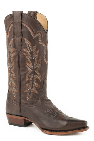 Stetson Womens Casey Tobacco Leather Cowboy Boots