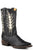 Stetson Womens June Black Leather Cowboy Boots