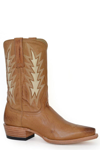 Stetson Womens June Tan Leather Cowboy Boots