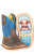 Tin Haul Infant Unisex No Fences Herd Sole Blue/Brown Leather Cowboy Boots