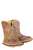 Tin Haul Infant Girls Pretty in Pink Teething Brown/Pink Leather Cowboy Boots
