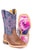 Tin Haul Starlight Girls Toddler Purple/Brown Leather Cowboy Boots