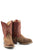 Tin Haul Kids Girls Brown Leather 3D Illusion 8In Cowboy Boots
