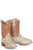 Tin Haul Kids Girls Golden Tiger Brown Leather Cowboy Boots