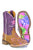 Tin Haul Kids Girls Mandala Purple Leather Cowboy Boots