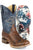 Tin Haul Mens Dealers Choices Brown/Blue Leather Ace of Spades Cowboy Boots