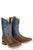 Tin Haul Mens Dealers Choices Brown/Blue Leather Ace of Spades Cowboy Boots
