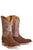 Tin Haul Mens Asphalt Cracks Tan Leather Cowboy Boots