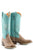 Tin Haul Womens A Cowgirls Motto Tan/Blue Leather Cowboy Boots