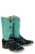 Tin Haul Womens Barbwire Belle Black/Turquoise Hair-on-Hide Cowboy Boots