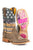 Tin Haul Womens American Woman Shoot Multi-Color Leather Cowboy Boots