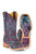 Tin Haul Womens Chevron Eagle Multi-Color Leather Cowboy Boots