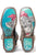 Tin Haul Womens Shaggy Spot White/Turquoise Leather Cowboy Boots
