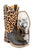 Tin Haul Womens Wild Cat Dark Brown/Jaguar Leather Cowboy Boots