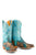 Tin Haul Womens Cactus Flower Brown/Turquoise Leather Cowboy Boots 6.5
