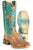 Tin Haul Womens Crucifix Brown/Turquoise Leather Blessed Cowboy Boots