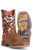 Tin Haul Youth Girls Brown Leather Cheetah Sparkles Cowboy Boots