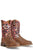 Tin Haul Youth Girls Brown Leather Cheetah Sparkles Cowboy Boots