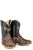 Tin Haul Youth Girls Wild Cat Jaguar Brown Leather Cowboy Boots