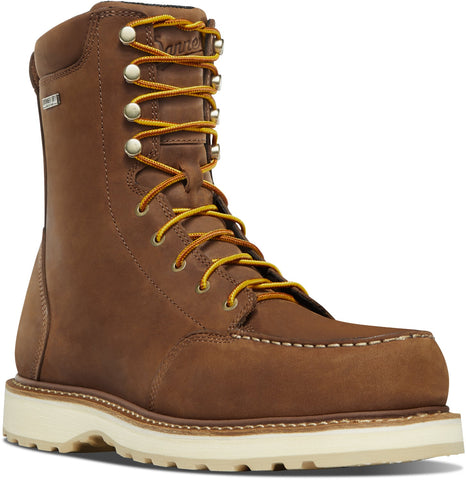 Danner Mens Cedar River Moc Toe 8in Brown Leather Work Boots 11 D