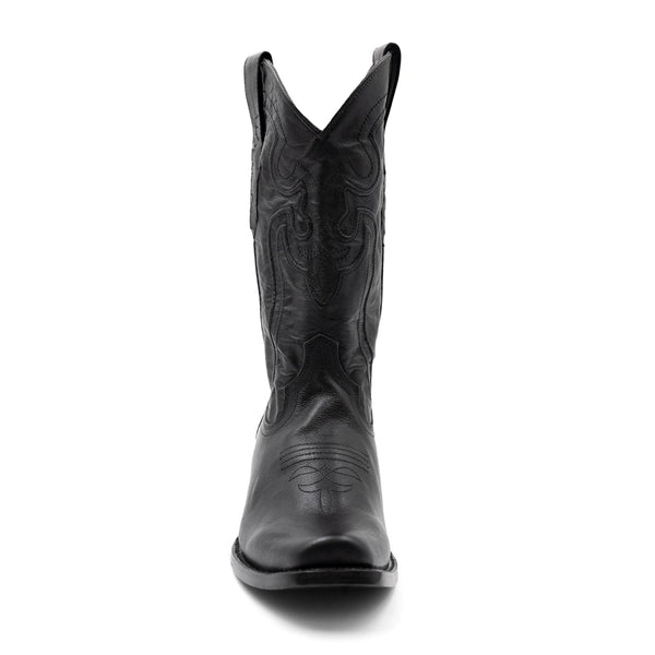 Ferrini Mens Wyatt D-Toe Black Leather Cowboy Boots – The Western Company