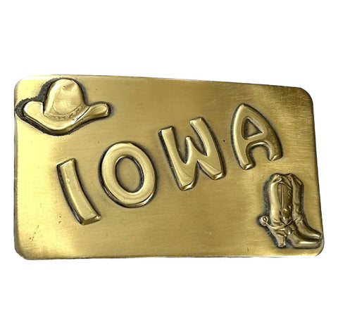 Rockmount Mens Vintage Iowa State Nickel Metal Belt Buckle