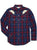 Ely and Walker Womens White Rose Embroidery Navy Poly/Cotton L/S Shirt