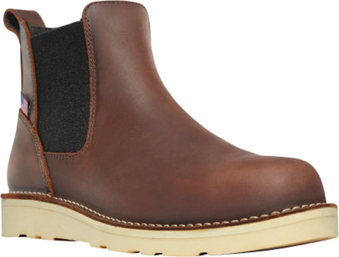 Danner Bull Run Chelsea Mens Brown Leather Wedge EH Ankle Boots 11.5 EE
