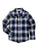 Ely and Walker Kids Girls Western Plaid Flannel Navy 100% Cotton L/S Shirt