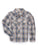 Ely and Walker Kids Girls Western Plaid Piping White/Gray Poly/Cotton L/S Shirt