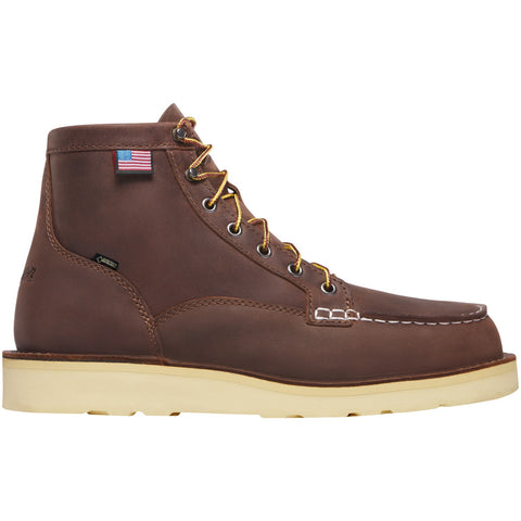 Danner Mens Bull Run Moc Toe GTX ST Brown Leather Work Boots