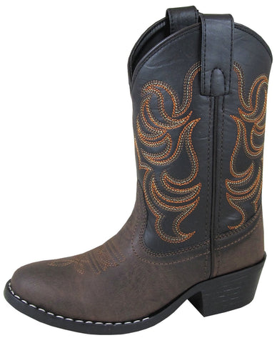 Smoky Mountain Boots Children Unisex Monterey Brown/Black Faux Leather 13.5 D