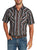 Ely and Walker Mens Stripe Western Snap Burgundy Poly/Cotton S/S Shirt