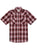 Ely and Walker Mens Plaid Western Snap Wine Poly/Cotton S/S Shirt