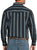 Ely and Walker Mens Stripe Western Snap Blue Poly/Cotton L/S Shirt