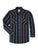 Ely and Walker Mens Stripe Western Snap Black Poly/Cotton L/S Shirt XXL