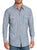 Ely and Walker Mens Stripe Western Snap Blue Poly/Cotton L/S Shirt
